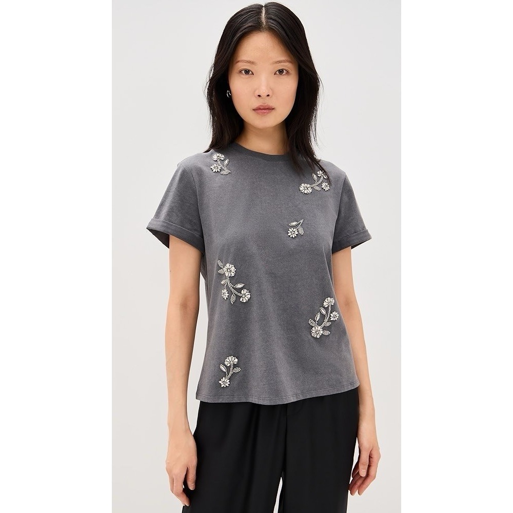 Medium Cinq A sept DIAMOND VINES WASHED BREE‎ TEE Shirt